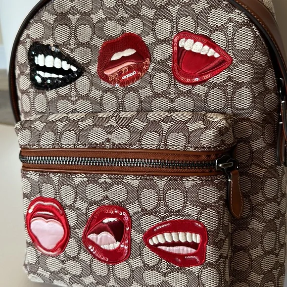 NWT Coach X Tom Wesselmann Charter Backpack Signature Textile Jacquard Purse Bag - Picture 7 of 12